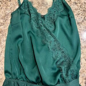 Haute Monde Green Lace Chemise